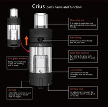 Load image into Gallery viewer, OBS Crius RTA Rebuildable Tank Atomizer V3