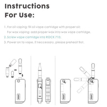 Load image into Gallery viewer, Vapmod Rock 710 Vape Battery Key Fob for 510 Oil Cartridges (650mAh)
