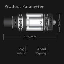Load image into Gallery viewer, OBS ACE Tank Atomizer (ceramic coil, side-filling)

